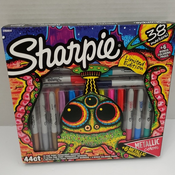 New Set Sharpie Limited Edition Metallic Fine Point Permanent Markers Coloring - Picture 1 of 8